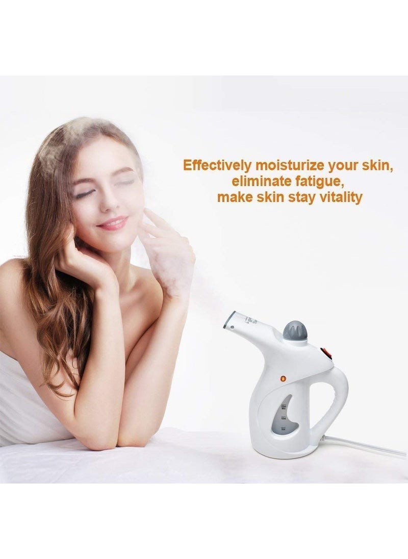 ABUDIT 2 in 1 Handheld Garment Steamer For Clothes Portable Fabric Steam Brush Facial Steamer For Face And Nose Cold And Cough