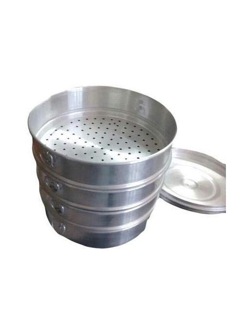 Fashionbonanzamart Premium Aluminium Momos Steamer Silver Large No 11 7 L Capacity