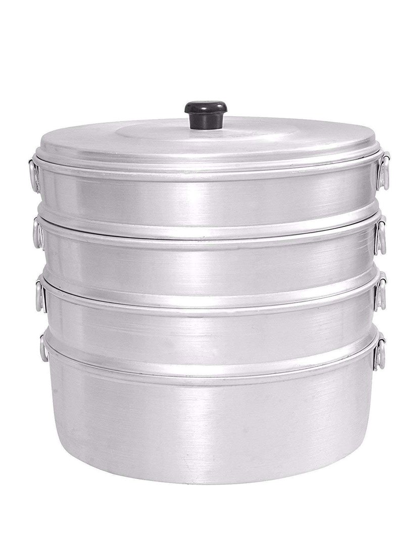 Fashionbonanzamart Premium Aluminium Momos Steamer Silver Large No 11 7 L Capacity