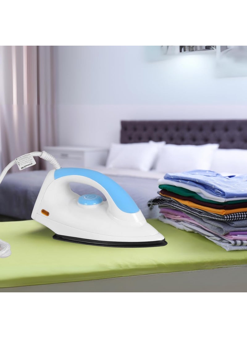 Electric Lightweight Dry Iron box for Clothes 1000 Watts Quick and Easy Wrinkle Removal for Clothes Linens and Other Fabrics 360 degree Moving Cord Quick Heat up ISI Certified 1 year Warranty