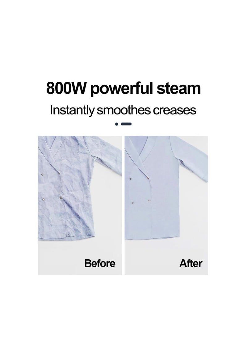 PIXEL CART Garment Steamer for Clothes Steam Iron for Travel 800W Mini Handheld Fabric Steamer Vertical Horizontal Ironing Instant Steaming 150ml Water Tank