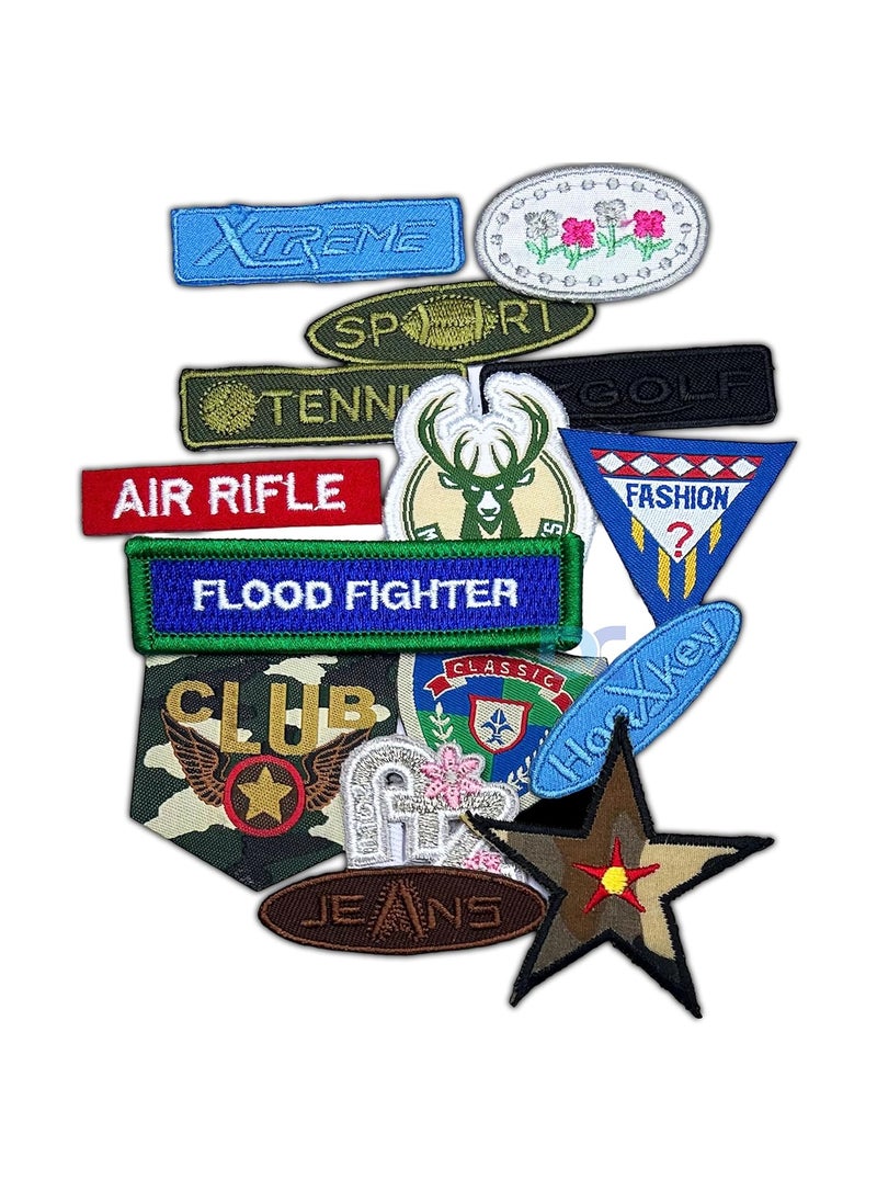 Daily Crafts Embroidery DIY Sewing Repair Patches for Jackets Jeans Fabric Decoration Accessories Random 30 Pieces