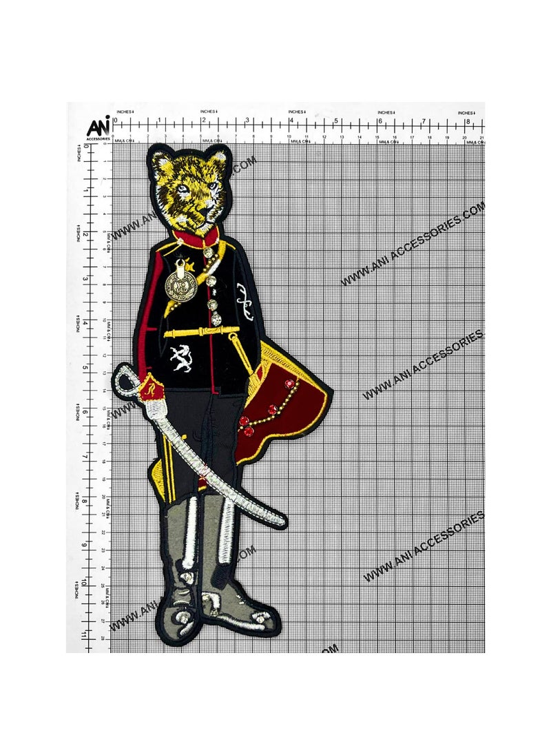Ani Accessories Unisex Sew On Patch Multicolour Sergeant Big Embroidery Stitching Patches for Clothes Jacket Pants Bag Dress DIY Art Craft