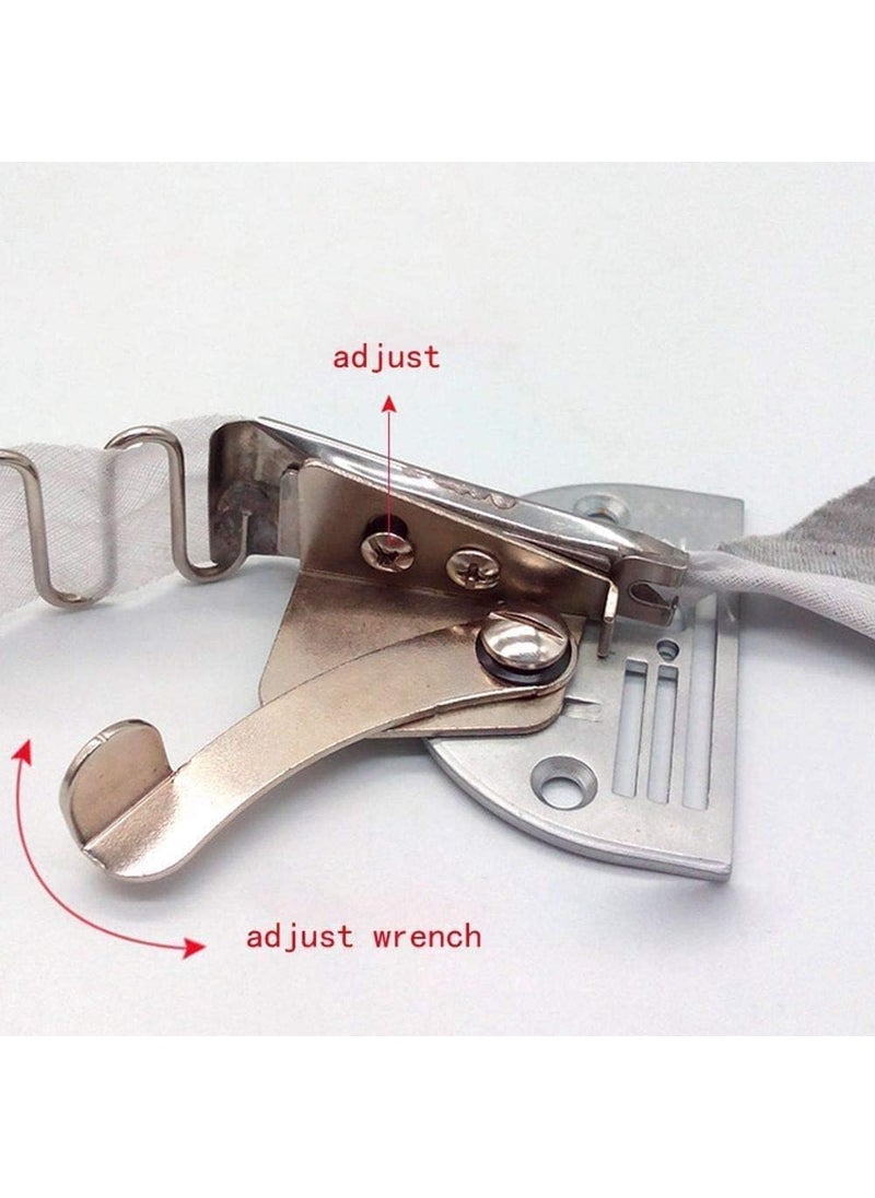 Industrial Sewing Machine Presser Foot A10 Attachment Sewing Machine Binder Double Fold Right Angle Bias Binding Set for Industrial Sewing Like Juki Jack Usha Etc 40MM