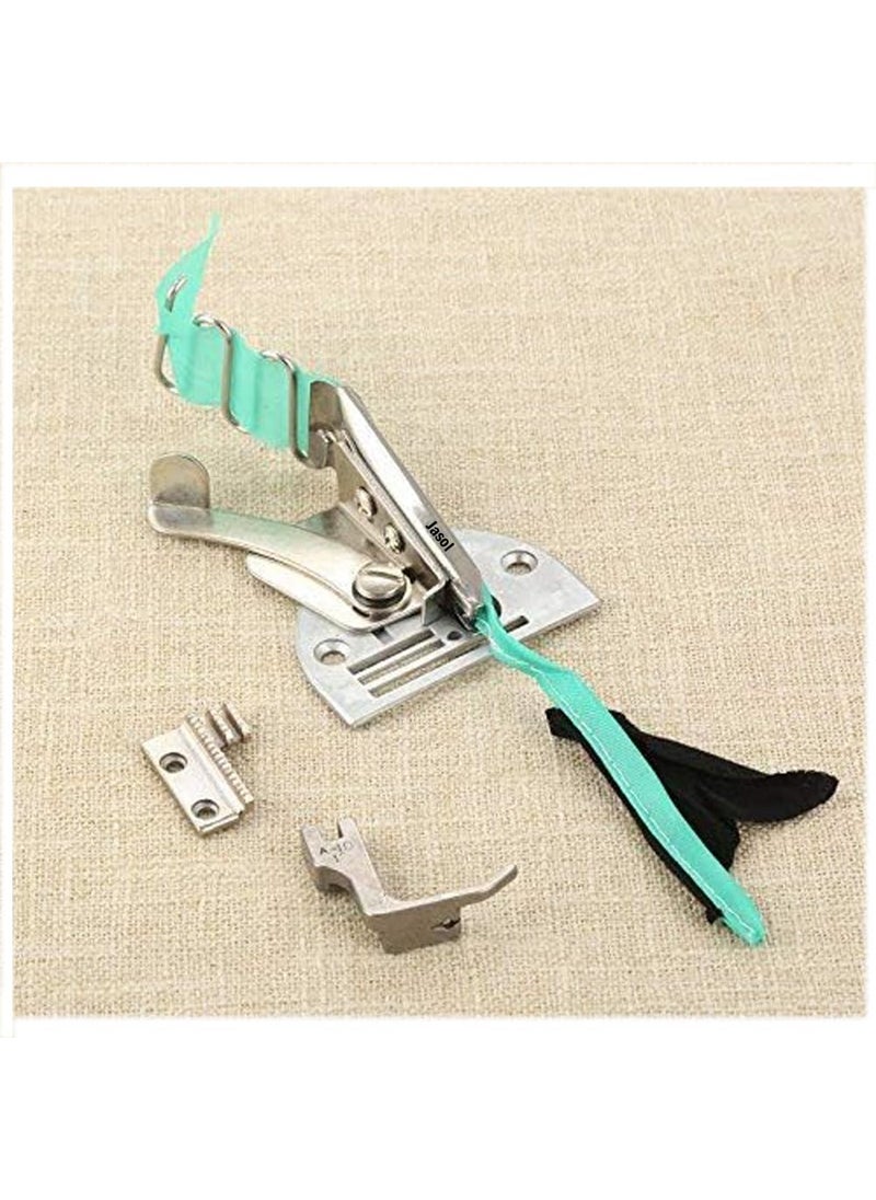 Industrial Sewing Machine Presser Foot A10 Attachment Sewing Machine Binder Double Fold Right Angle Bias Binding Set for Industrial Sewing Like Juki Jack Usha Etc 40MM