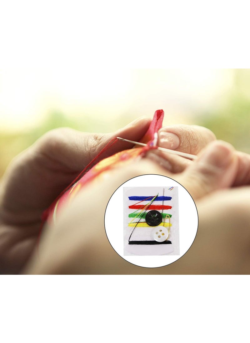Daily Crafts Small Simple Handy Travel Mini Sewing Kits Thread Repair Emergency Kit with Needles Threads Button Safety Pin for Gift Home Hotel Amenities Necessities 100 pcs