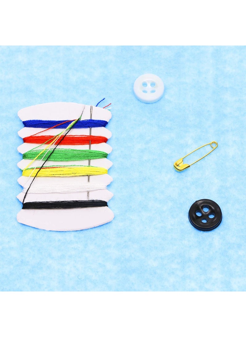 Daily Crafts Small Simple Handy Travel Mini Sewing Kits Thread Repair Emergency Kit with Needles Threads Button Safety Pin for Gift Home Hotel Amenities Necessities 100 pcs