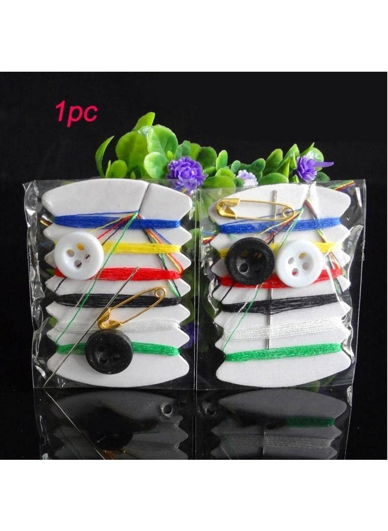 Daily Crafts Small Simple Handy Travel Mini Sewing Kits Thread Repair Emergency Kit with Needles Threads Button Safety Pin for Gift Home Hotel Amenities Necessities 100 pcs