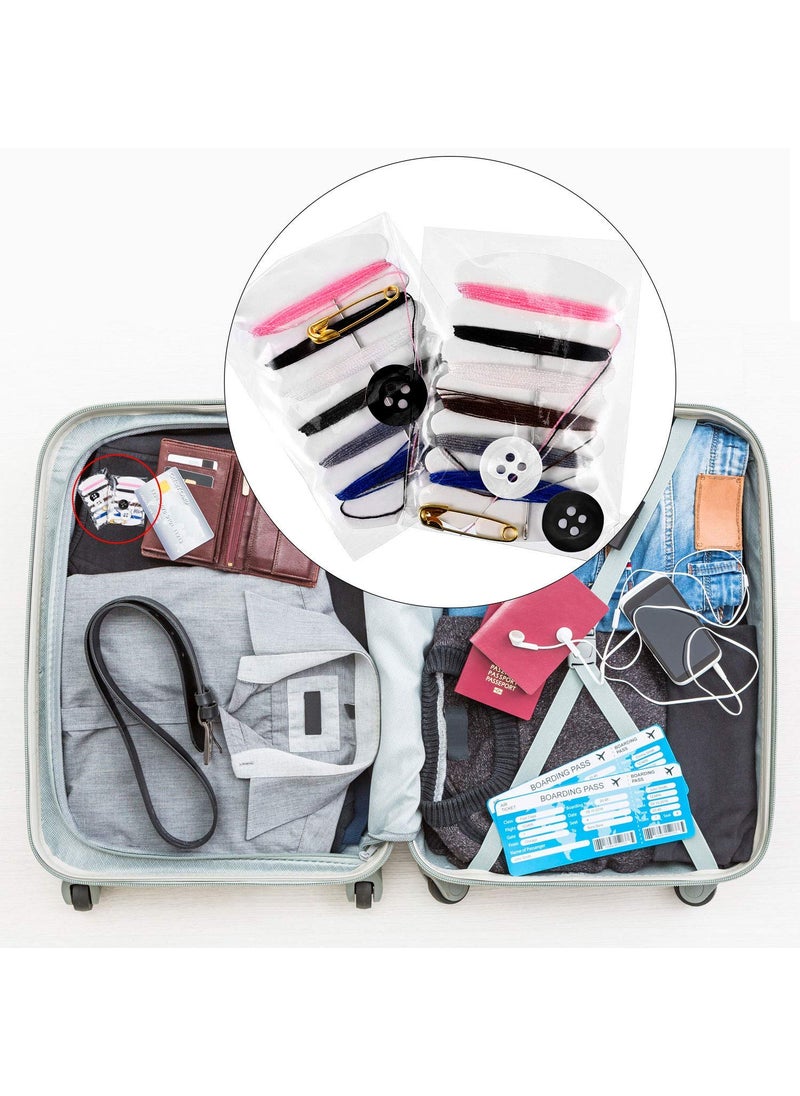 Daily Crafts Small Simple Handy Travel Mini Sewing Kits Thread Repair Emergency Kit with Needles Threads Button Safety Pin for Gift Home Hotel Amenities Necessities 100 pcs