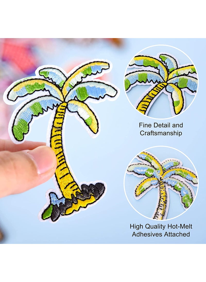 Daily Crafts 5 Embroidered Patches Black Base Hot Fix Glue Embroidery Ironon Patch DIY Clothes Sticker Trim Embellishments Applique Cute Kawaii Design