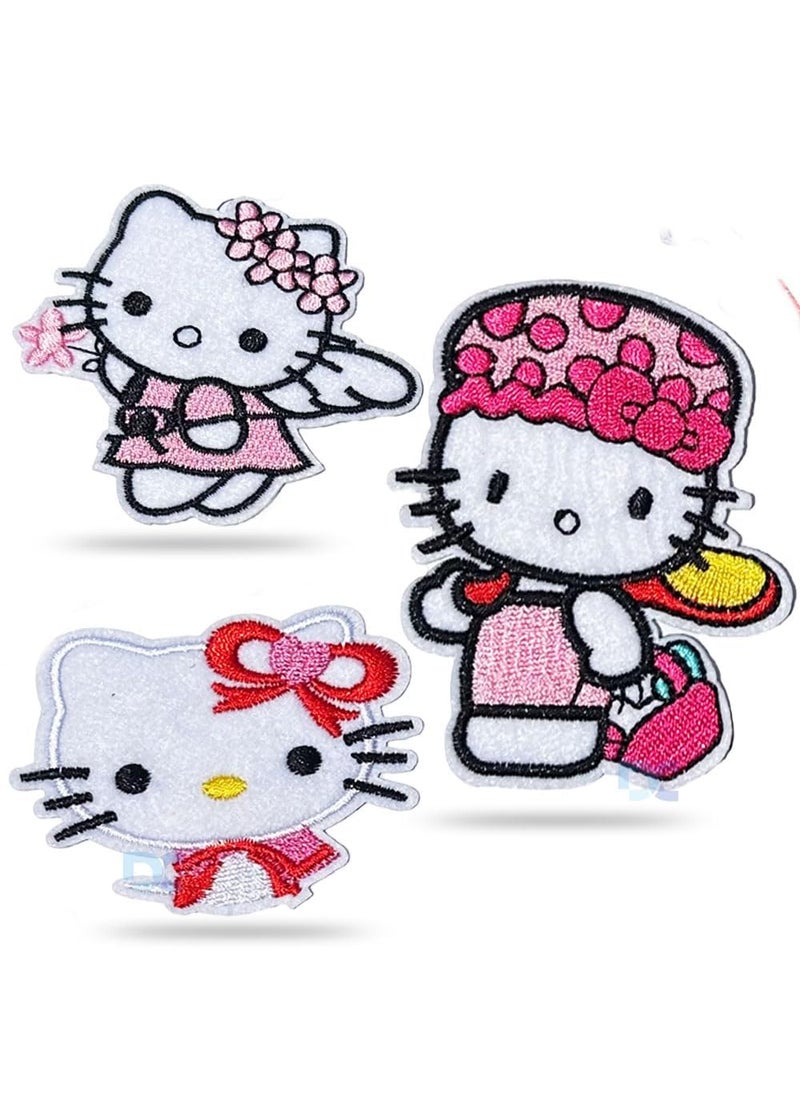 Daily Crafts Pack of 3 Cool Unique Design Embroidered Iron On and Sew On Patch Badges Logos Emblems Cartoon 5