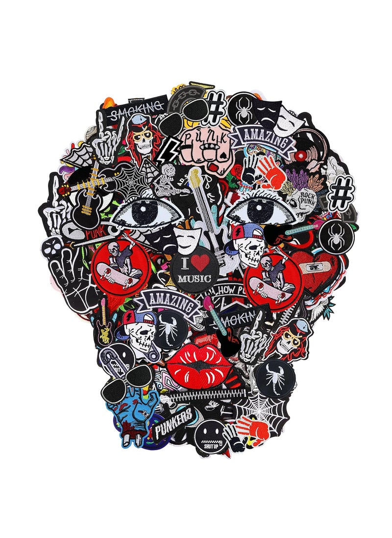 Meneng Embroidered Patches Ironon Appliques 30pcs Assorted Embroidery Patch Sew on Decals for Jackets Clothing