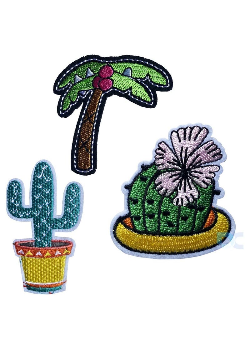 Daily Crafts Multicolored Pack of 10 Embroidery Decorative Patches Iron on Repair Patches for Jackets Jeans Bags Etc