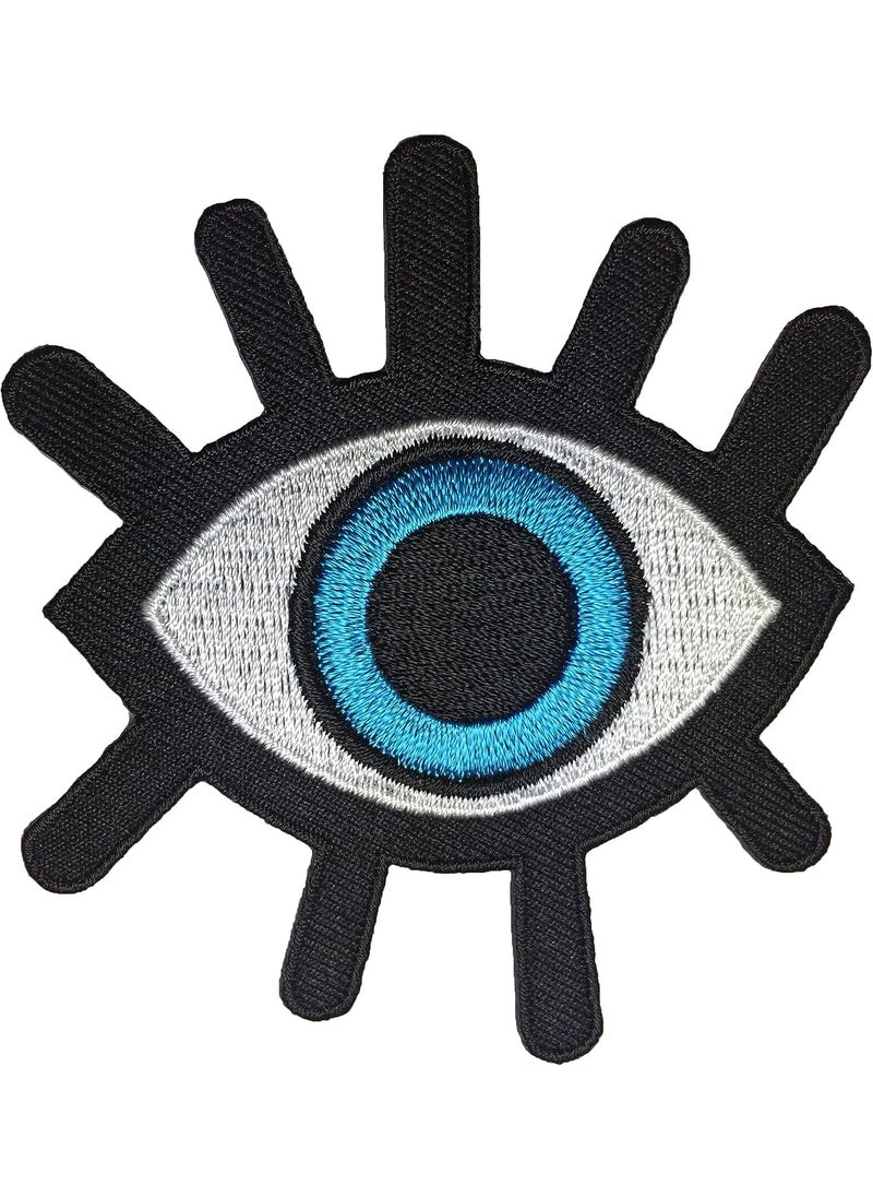 Daily Crafts 10 Pcs Eyes Clothes Embroidered Iron On Patches for Clothing DIY Stripes Motif Appliques Parches Bordados Badges