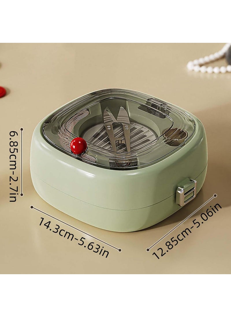 Portable Magnetic Sewing Box Kit Set Includes Spools Scissors Measuring Tape