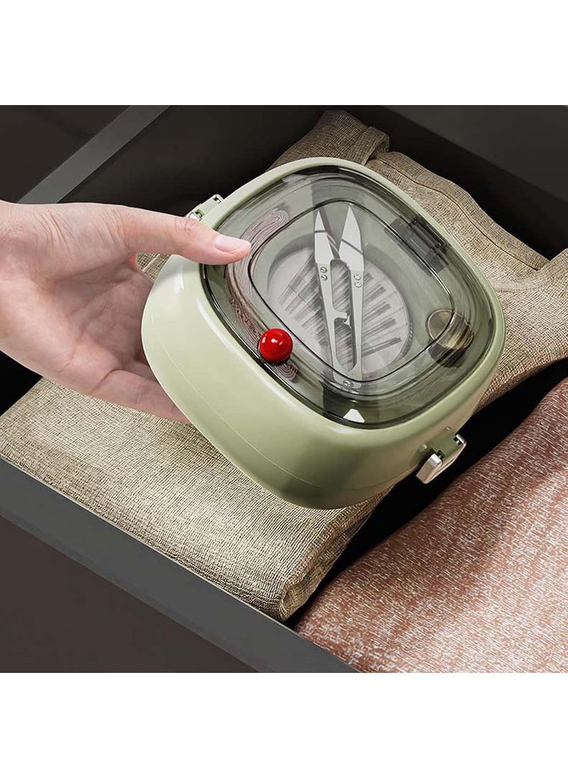 Portable Magnetic Sewing Box Kit Set Includes Spools Scissors Measuring Tape