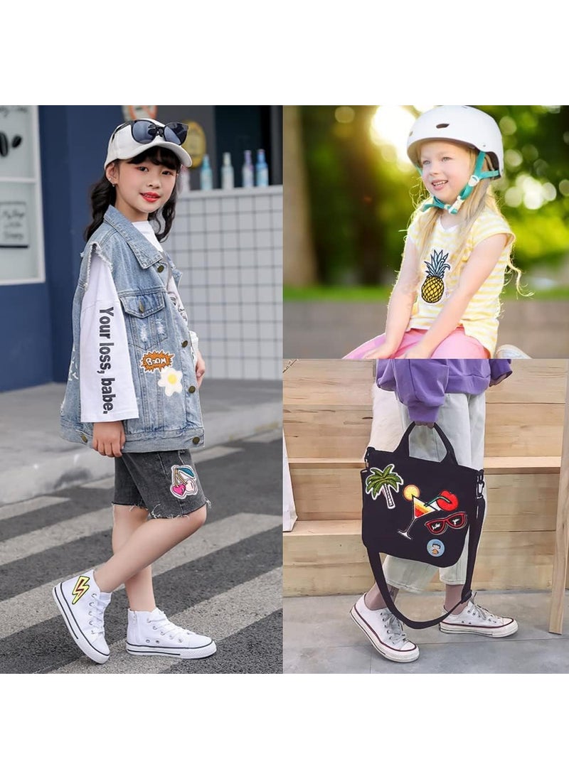 Daily Crafts Pack of 6 Embroidered Patch Sew OnIron On Patches Applique Accessories Assorted Size Decoration Patches for DIY Jeans Jacket Clothing Handbag Shoes Caps