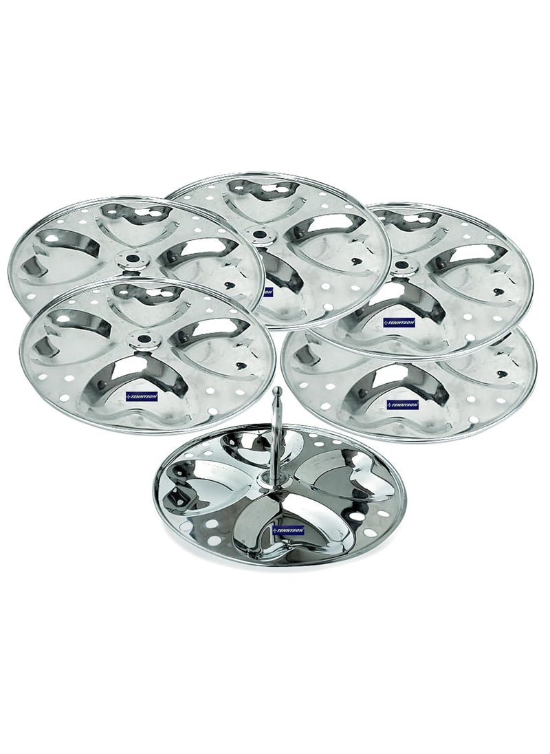 TENNYSON Jointless Idli Cooker with hearts idlies 6 Plates