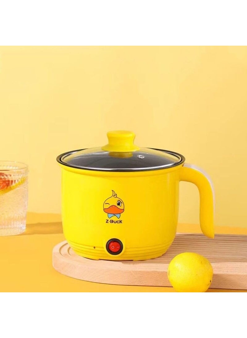 Electric Hot Pot 18L Portable NonStick Mini Multifunctional Cooker Shabu Hot Pot Electric Skillet with Dual Power Control for NoodlesPastaEggSoupOatmeal Multi Colour