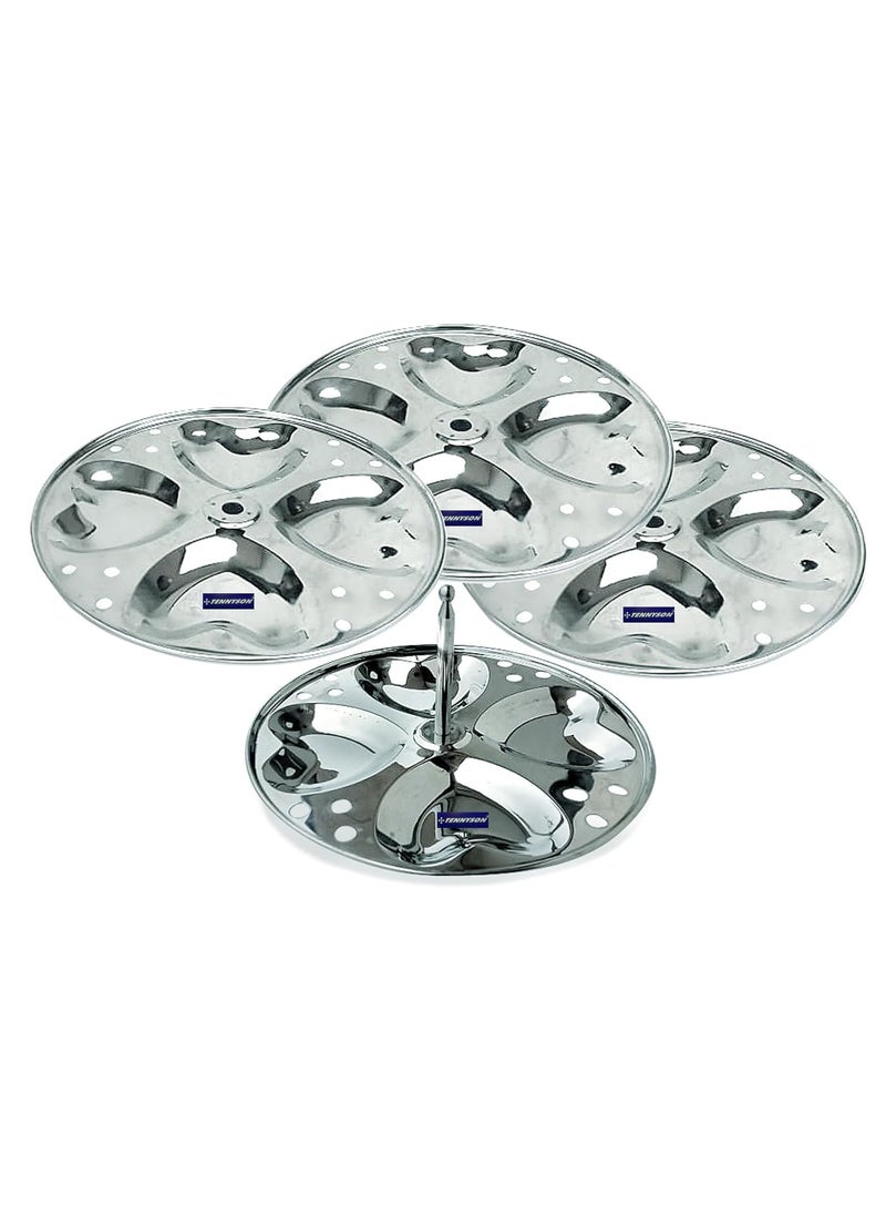TENNYSON Jointless Idli Cooker with 4 hearts idly Plates