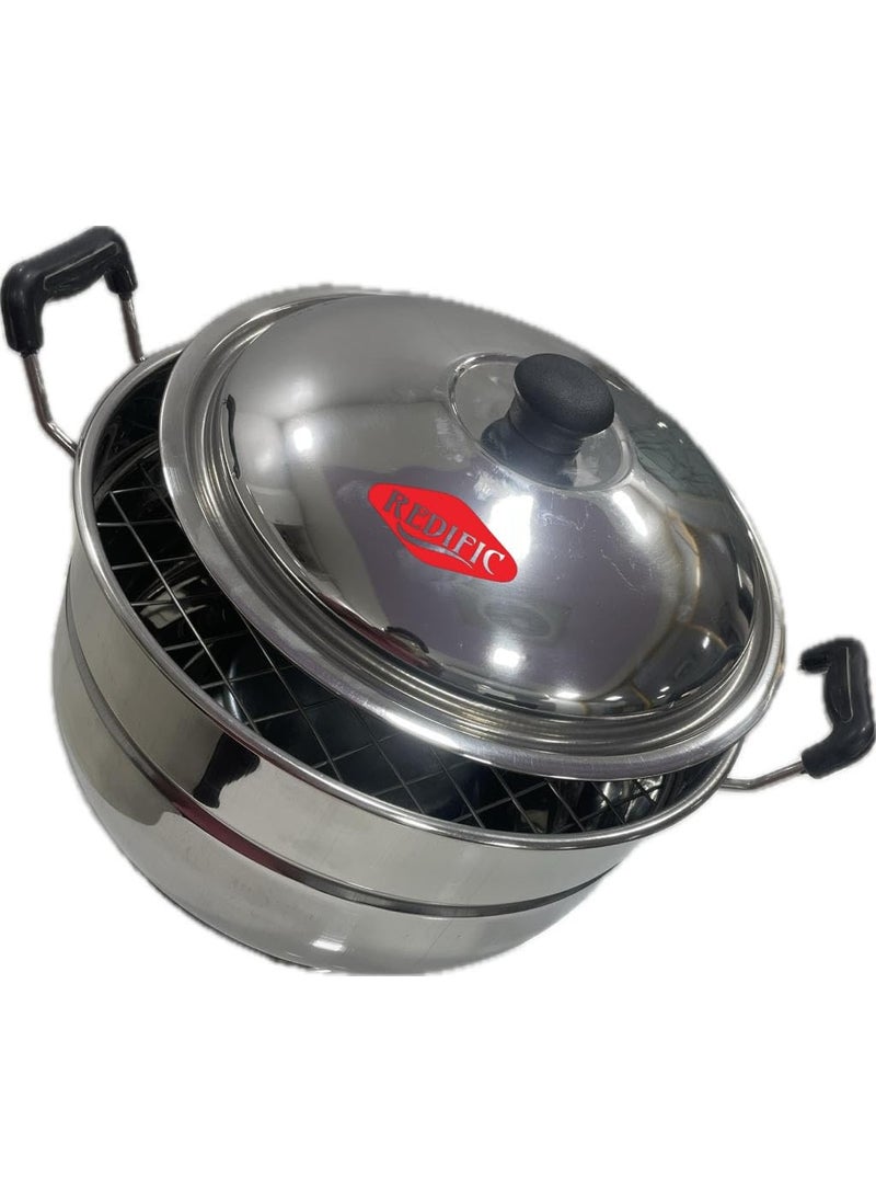 Redific Stainless Steel Bati Cooker MultiPurpose Tandoor Oven for Baking Grilling Roasting