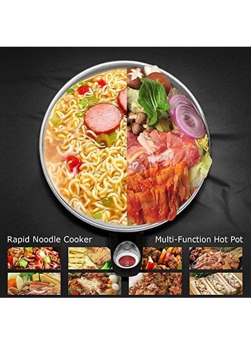 MIGORA Electric Multifunction Cooking Pot MultiPurpose Cooker 16 Mini Electric Cooker Steamer pots for Cook NoodlespastaRice for Home Office and Travel pack of 1