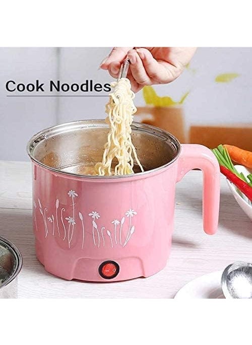 MIGORA Electric Multifunction Cooking Pot MultiPurpose Cooker 16 Mini Electric Cooker Steamer pots for Cook NoodlespastaRice for Home Office and Travel pack of 1