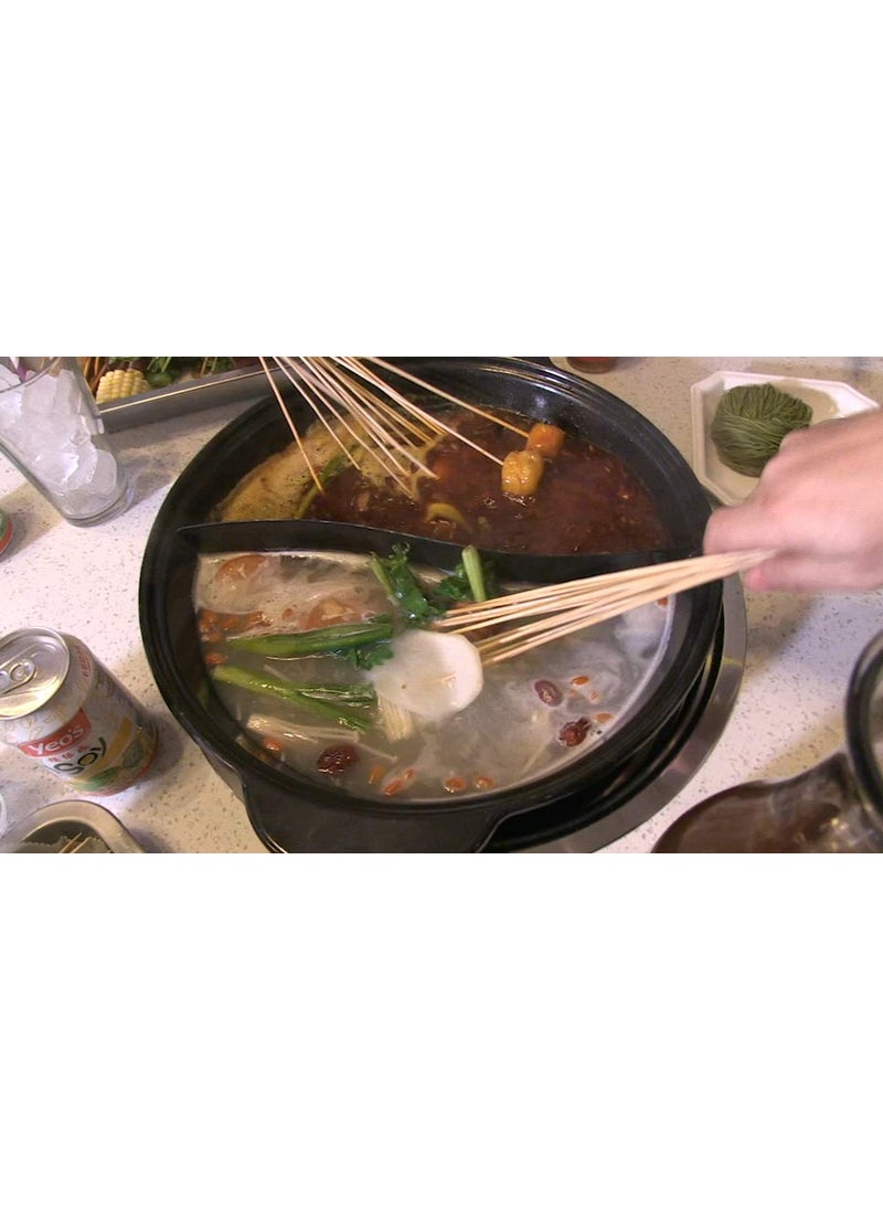 Delavala Electric Hot Pot Dual Sided Electric Divider Frying pan with TwoFlavor Hot Oven Cooker with Glass with lidNonStick Coating Stew Pan Pot for Steaming Boiling Roasting