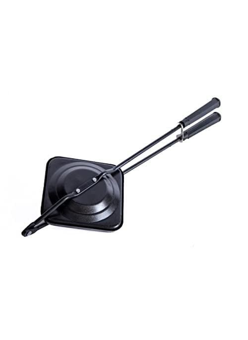 Homepro Gas Toaster Sandwich Maker Nonstick Coating Gas Stove Nonstick Coating Toaster with Spatter Aluminium Black