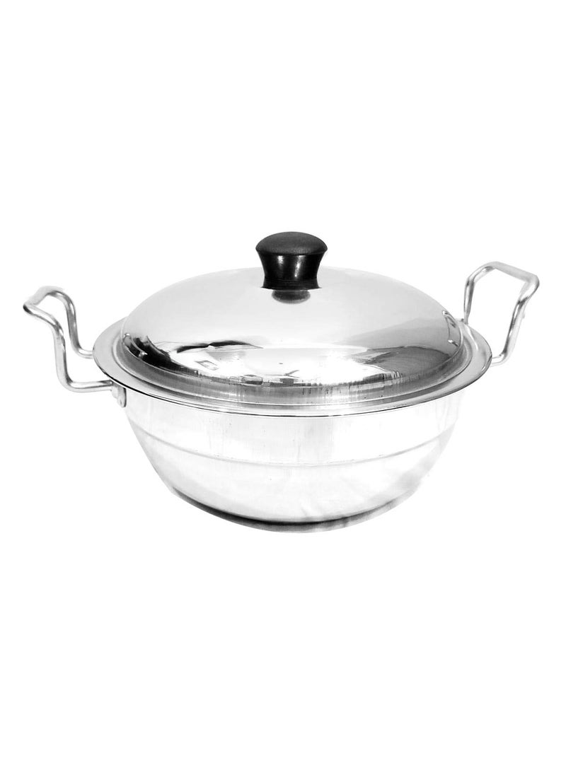 Omkar Enterprises Stainless Steel Sandwich Bottom Multi Kadai Idli Maker Medium Size