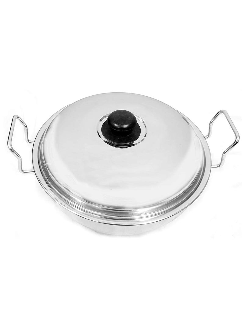 Omkar Enterprises Stainless Steel Sandwich Bottom Multi Kadai Idli Maker Big Size
