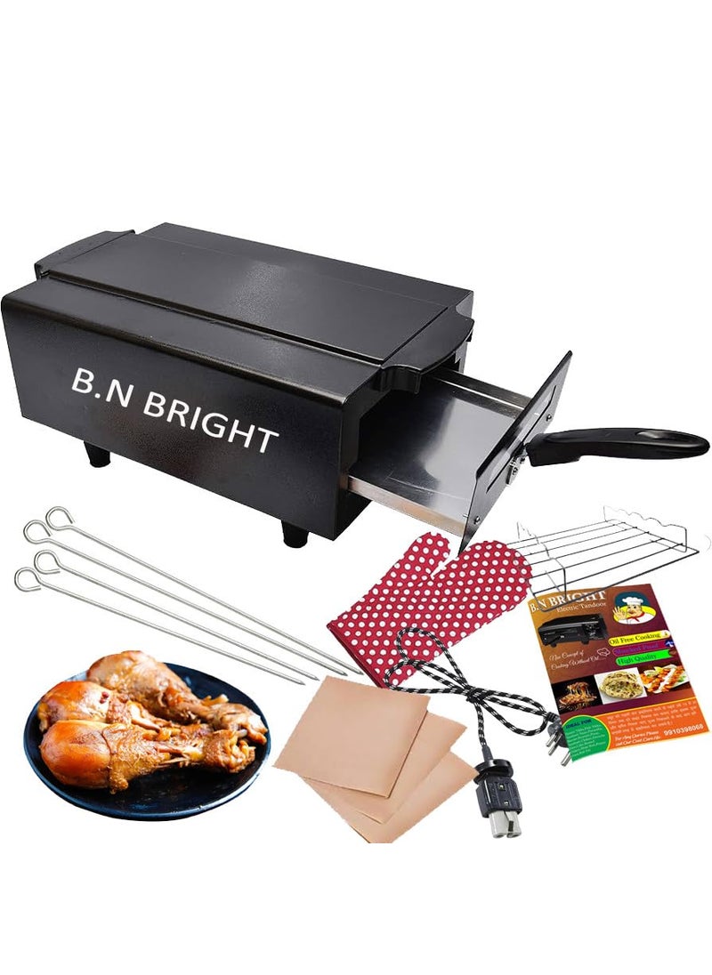 BNBrights B2 Master Kitchen electric tandoor and grill barbecue Machine for home Making Pizza Roti Naan Prantha All Tandoori Dish Tandoori Chicken Pizza Paneer Tikka Sheak Kabab BNBET49