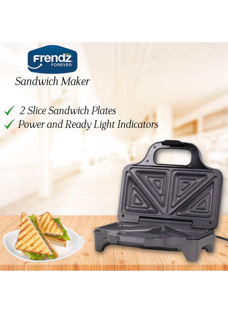 Sandwich Maker Bigger Fill Design Automatic Temperature Control ST 037 2 slices sandwich plate powder and ready light indicators deep fill nonstick coating plate 900W power bigger fill Design