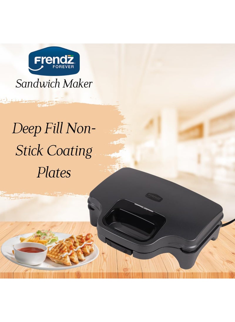 Sandwich Maker Bigger Fill Design Automatic Temperature Control ST 037 2 slices sandwich plate powder and ready light indicators deep fill nonstick coating plate 900W power bigger fill Design