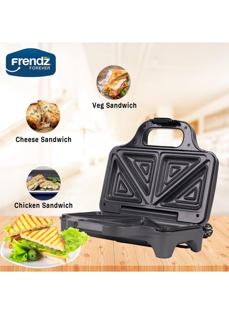 Sandwich Maker Bigger Fill Design Automatic Temperature Control ST 037 2 slices sandwich plate powder and ready light indicators deep fill nonstick coating plate 900W power bigger fill Design