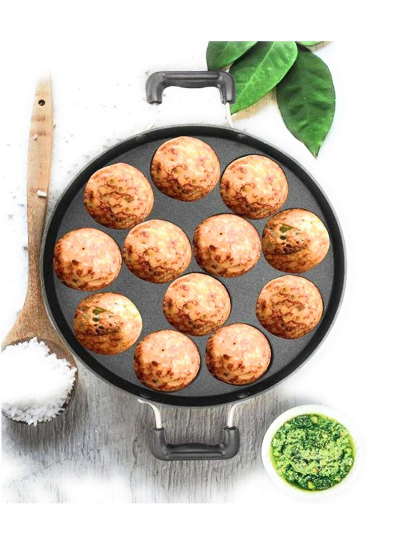 SHOPECOM Litti Maker 12 Cavity Appam Maker with Lid