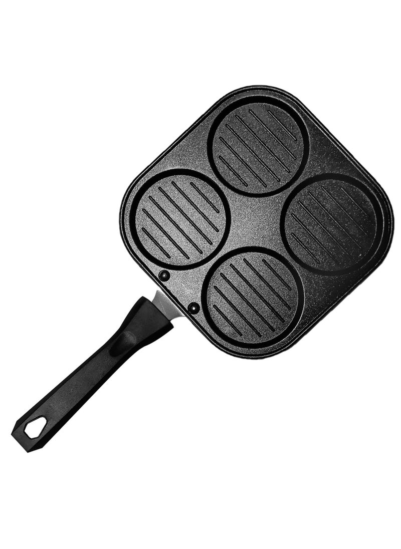 NonStick Aluminum Uttapam Grill Pan 4 Cavity Multi Snack Maker Uttapam Mini Crepe Pancake Maker Multi Color
