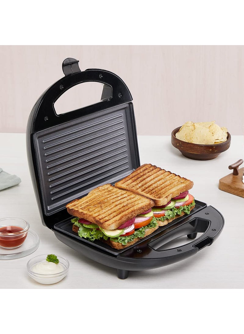 Borosil 700Watt 2Slice Sandwich Maker Silver