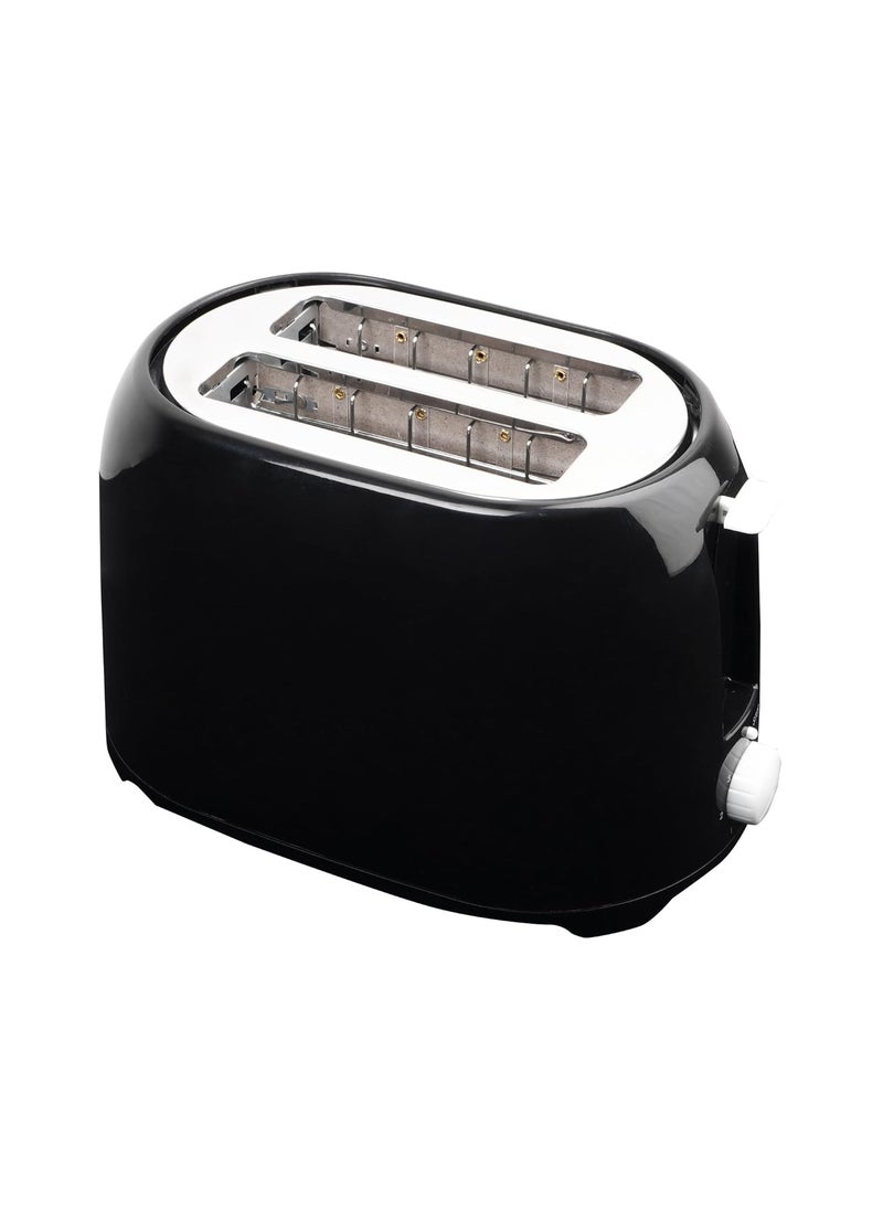 Royalry 750Watt 2Slice Popup Toaster Dust Cover Slide Out Crumb Tray 6Level Browning Controls MidCycle Cancel Feature 1Yr Warranty by Royalry Gloss Black Electric Toaster