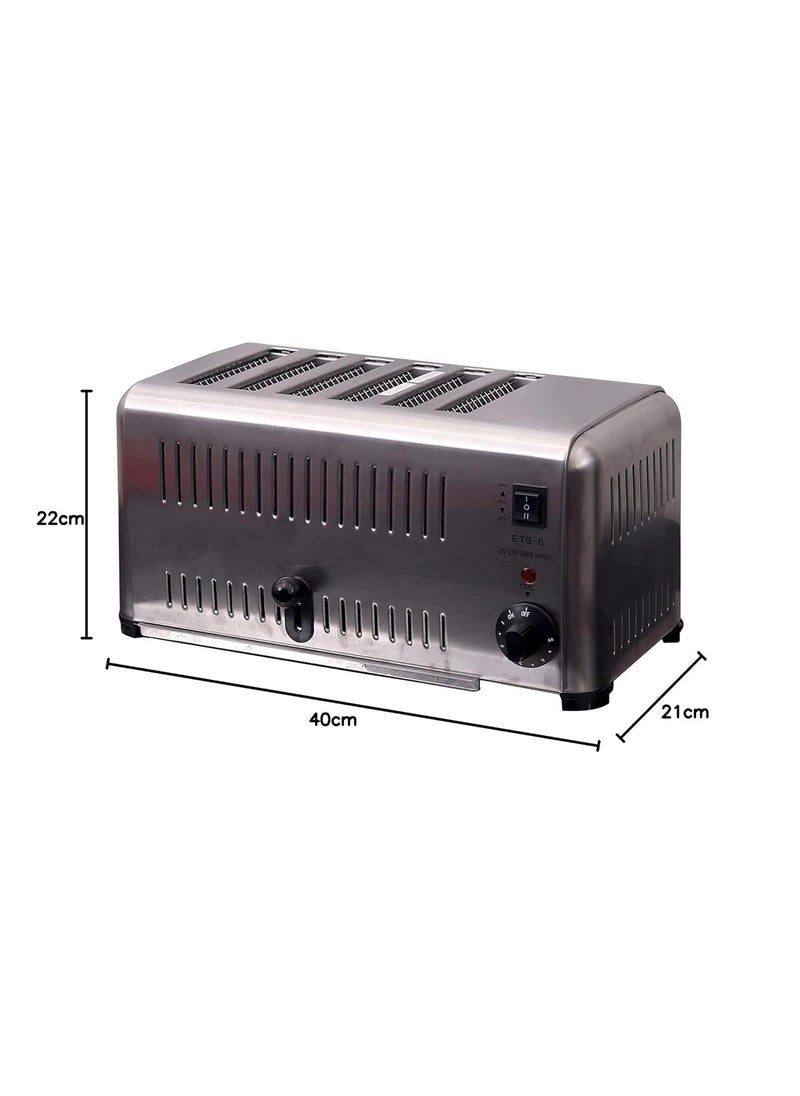 Electric PopUp Toaster 6 Slots Commercial