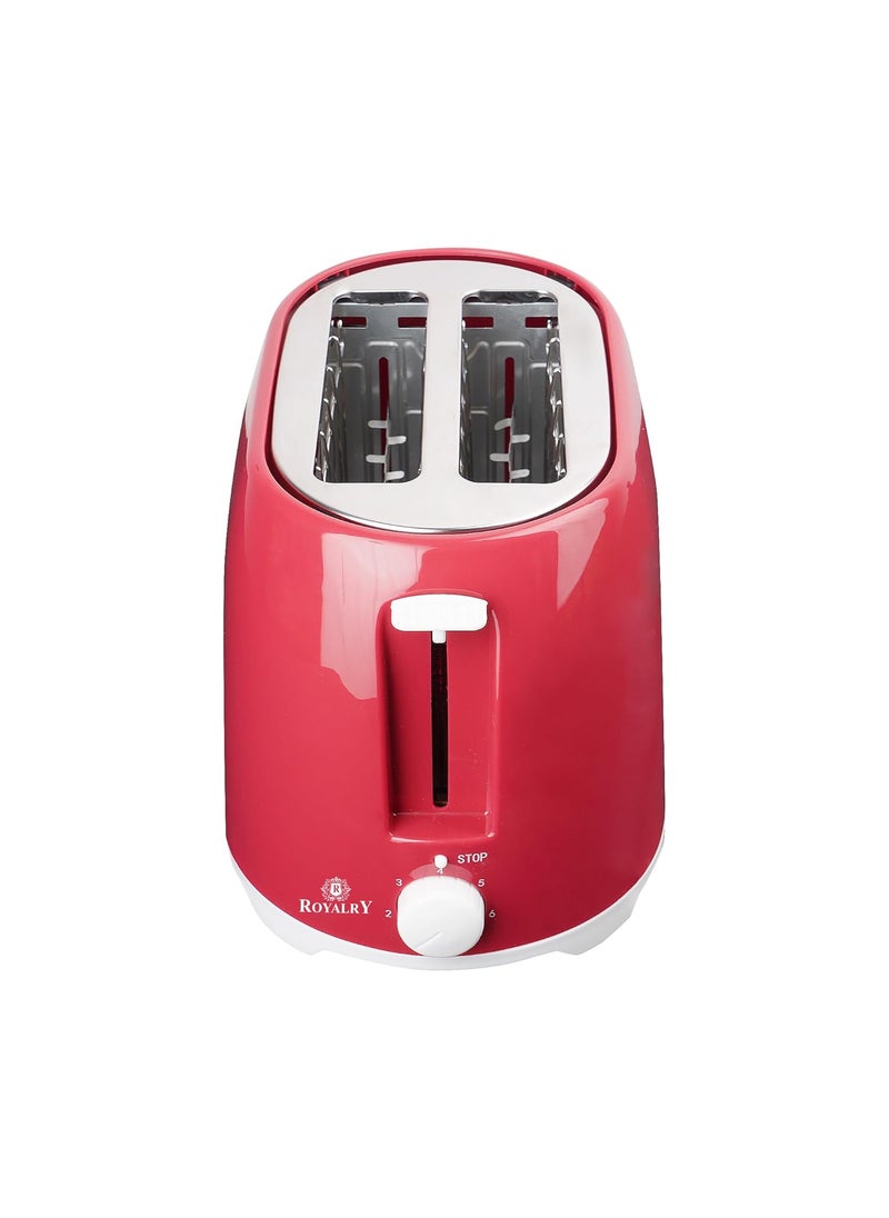 ROYALRY CRISP AUTOMATIC 750 W Pop Up Toaster Red
