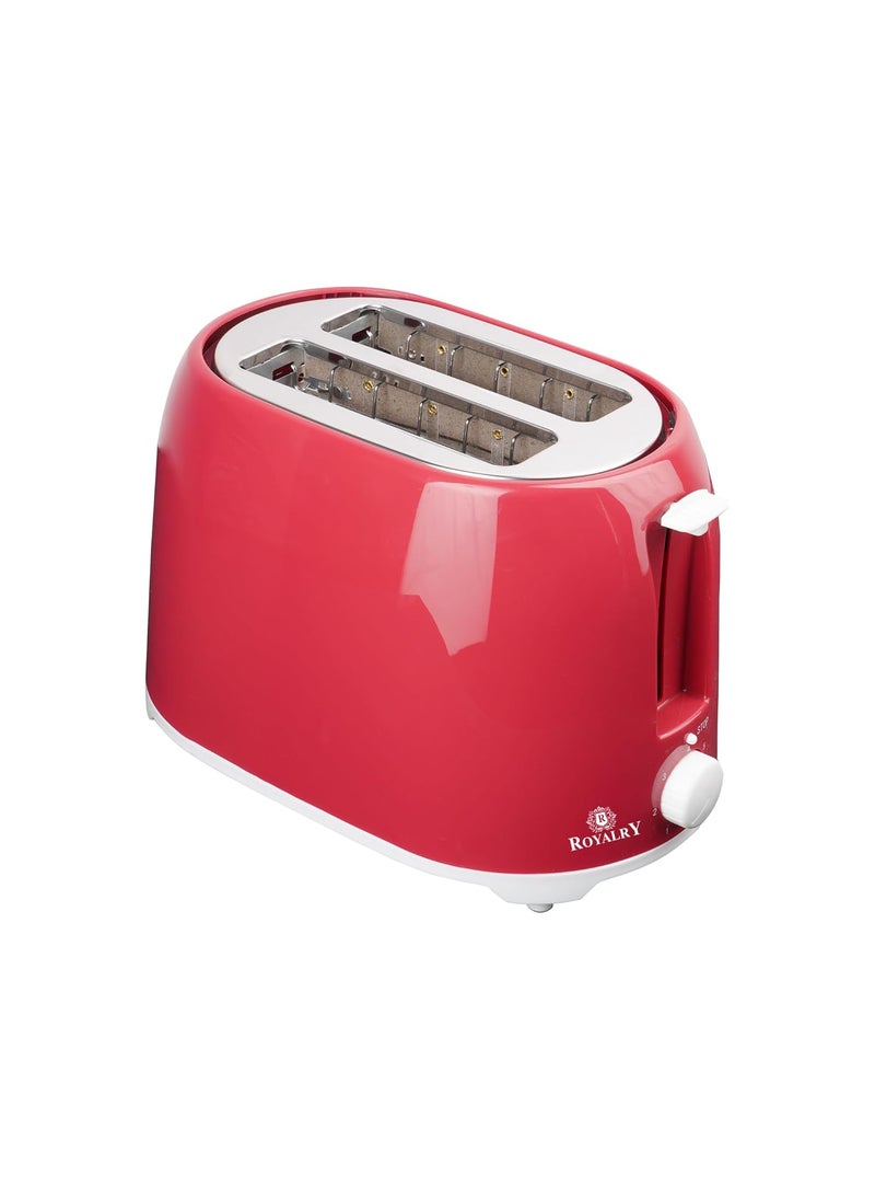 ROYALRY CRISP AUTOMATIC 750 W Pop Up Toaster Red