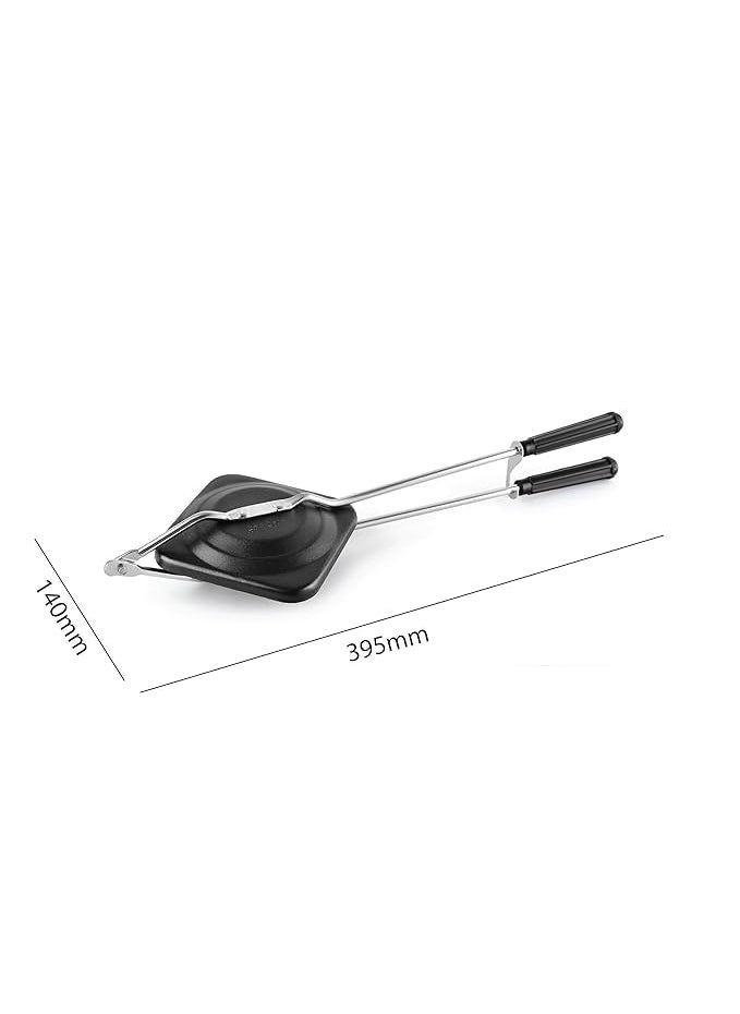 black sparrow NonStick Aluminium Sandwich Gas Toaster Compatibility with Gas Stoves FlameProof Design HeatResistant Handle Sandwich Maker Sandwich Toaster