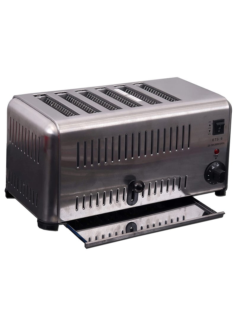 6 Slice Bread Toaster Commercial Electric 6 Slice pop up Toaster Automatic Breakfast Machine Toaster Fast Breakfast Maker Bread Toaster 6 Slice Toaster Oven