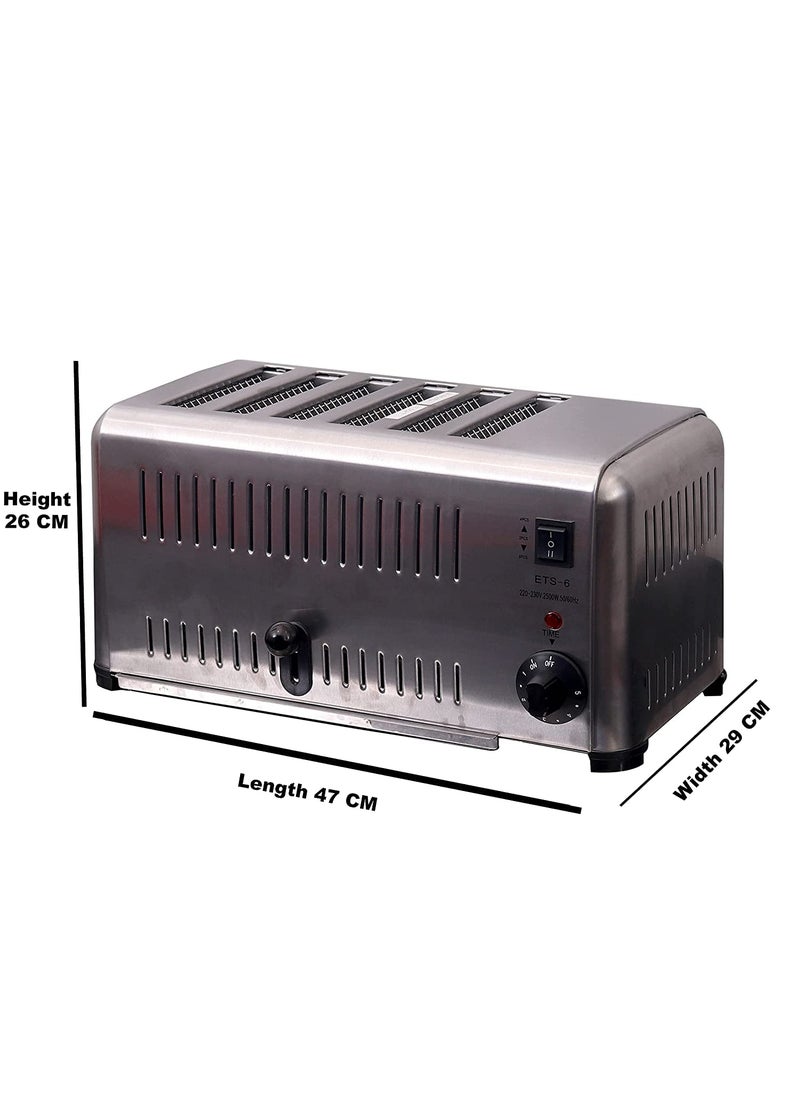 6 Slice Bread Toaster Commercial Electric 6 Slice pop up Toaster Automatic Breakfast Machine Toaster Fast Breakfast Maker Bread Toaster 6 Slice Toaster Oven
