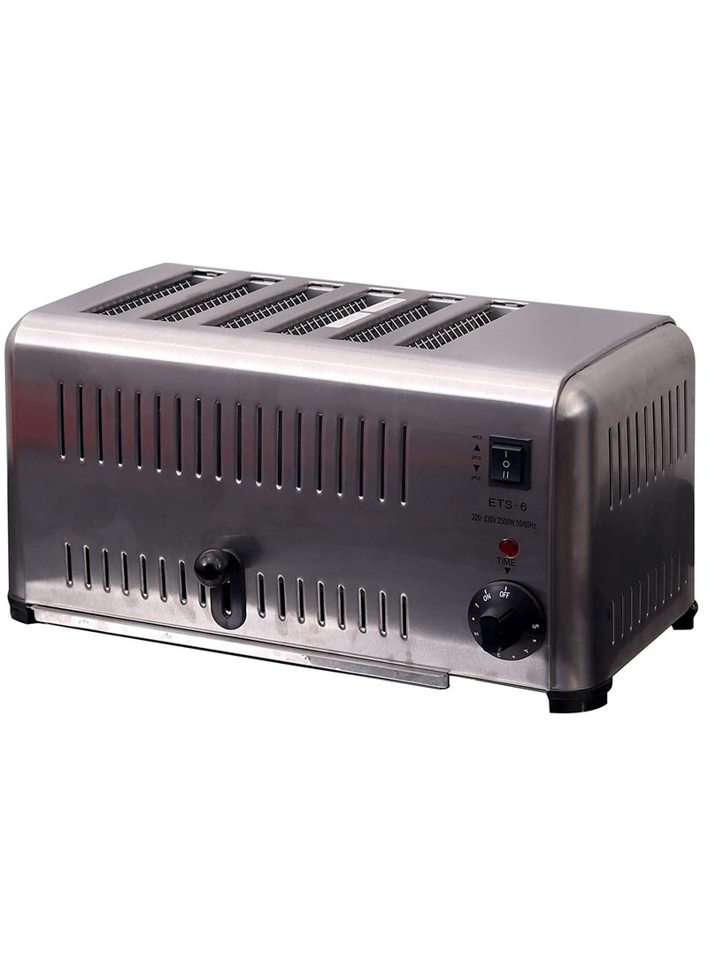 6 Slice Bread Toaster Commercial Electric 6 Slice pop up Toaster Automatic Breakfast Machine Toaster Fast Breakfast Maker Bread Toaster 6 Slice Toaster Oven