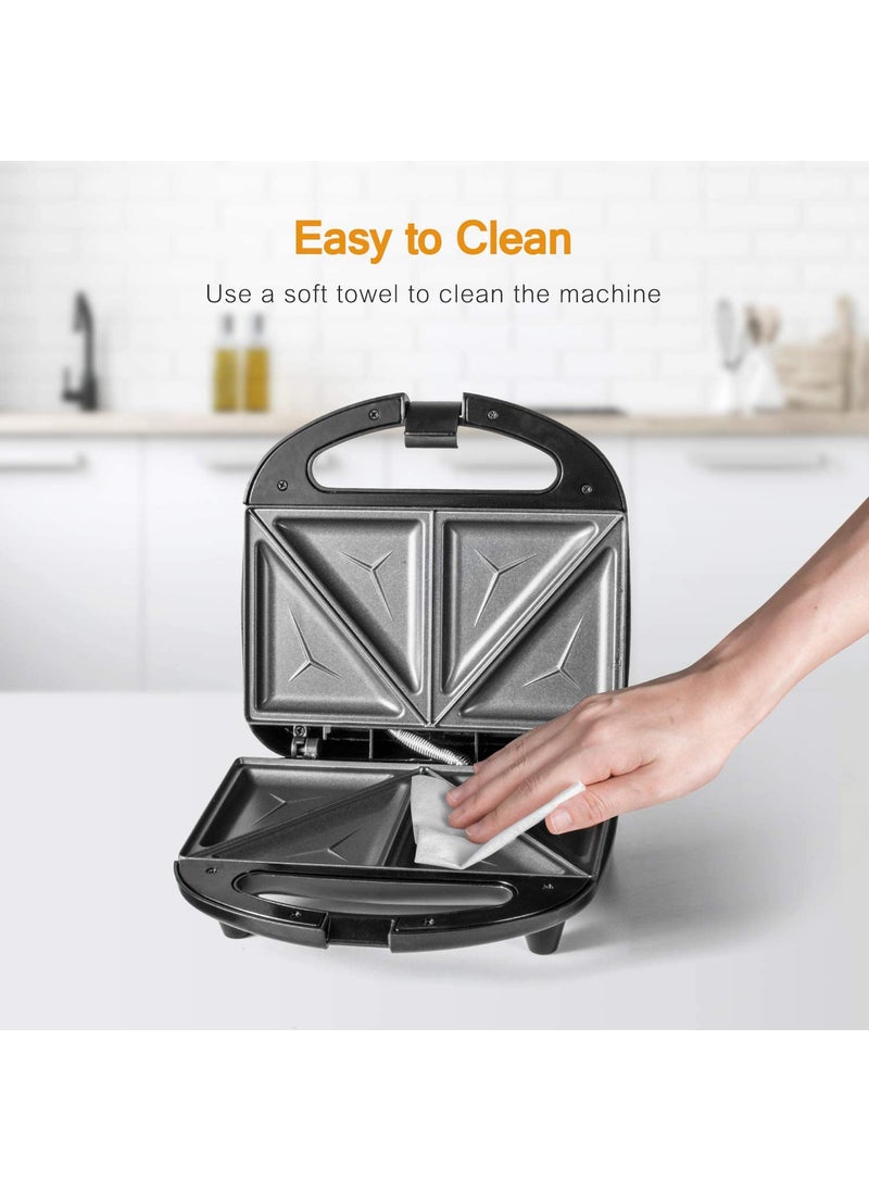 MAHANT CREATIONS Slice Sandwich Toaster with Toast Plates NonStick Coated Plates Upright Compact Storage Buckle Clip Handle