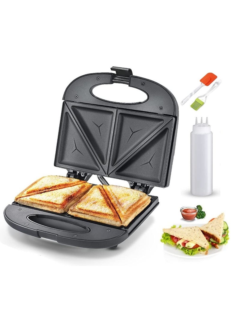 MAHANT CREATIONS Slice Sandwich Toaster with Toast Plates NonStick Coated Plates Upright Compact Storage Buckle Clip Handle