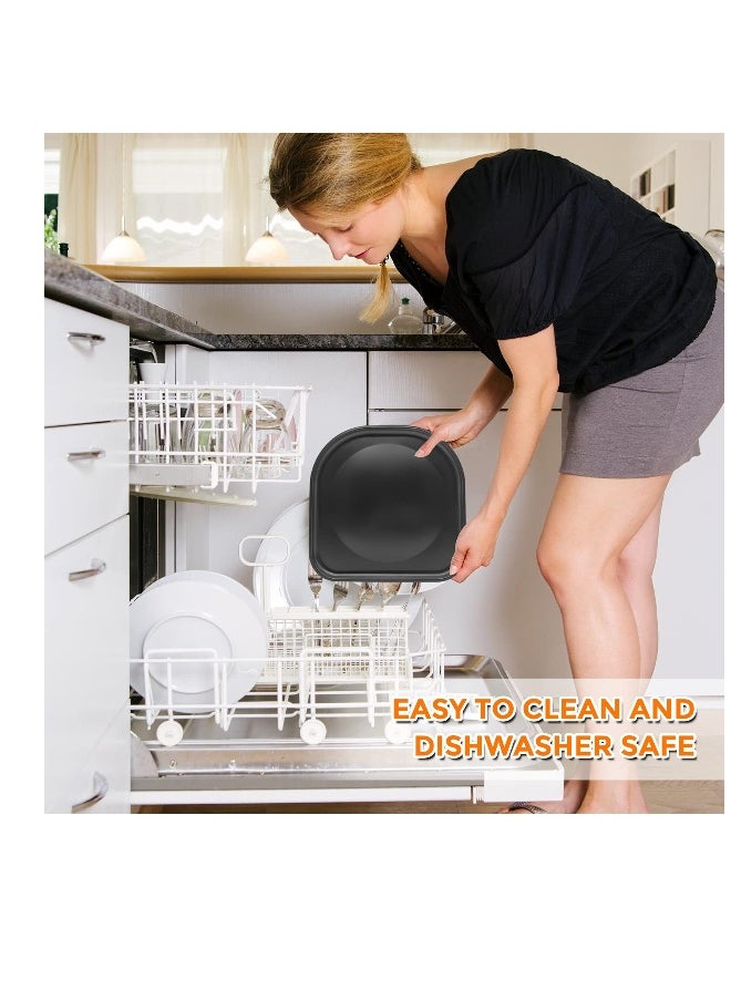Air Fryer Drip Pan for PowerXL Air Fryers, 2 PCS Premium Air Fryer Drip Tray Replacement Parts for PowerXL Vortex 6QT 10QT Air Fryer Pro Plus, Nonstick, Dishwasher Safe, Black