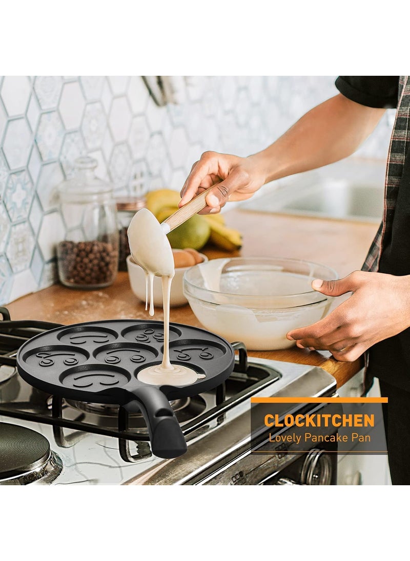XENON VENTURE Pancake Pan Maker Nonstick Egg Cooker Skillet for Omelets Pancakes Cookies Burgers Breakfast Pan 1PCS Black